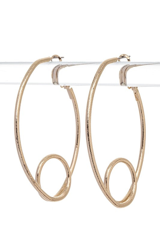 Swirl Circle Iconic Hoop Earrings