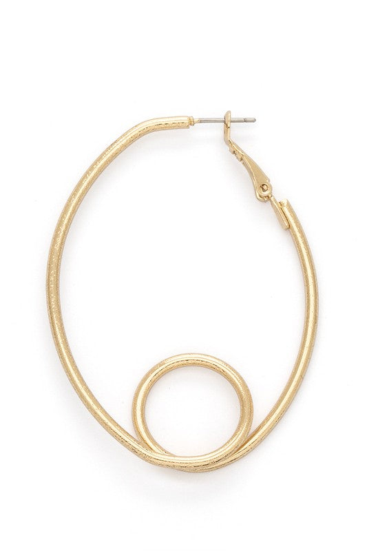 Swirl Circle Iconic Hoop Earrings
