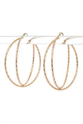 Textured Double Hoop Earrings