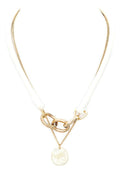 Chain Link Cording Necklace Layered Necklace