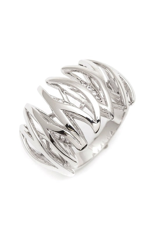 Statement CZ Stone Ring Stylish Fashion Jewelry Accessory