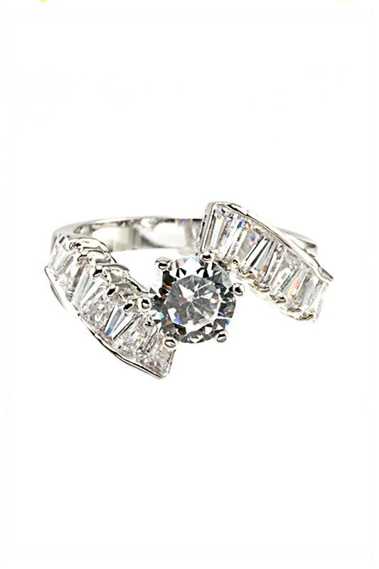 Cubic Zirconia Statement Ring – Stylish Fashion Jewelry Accessory