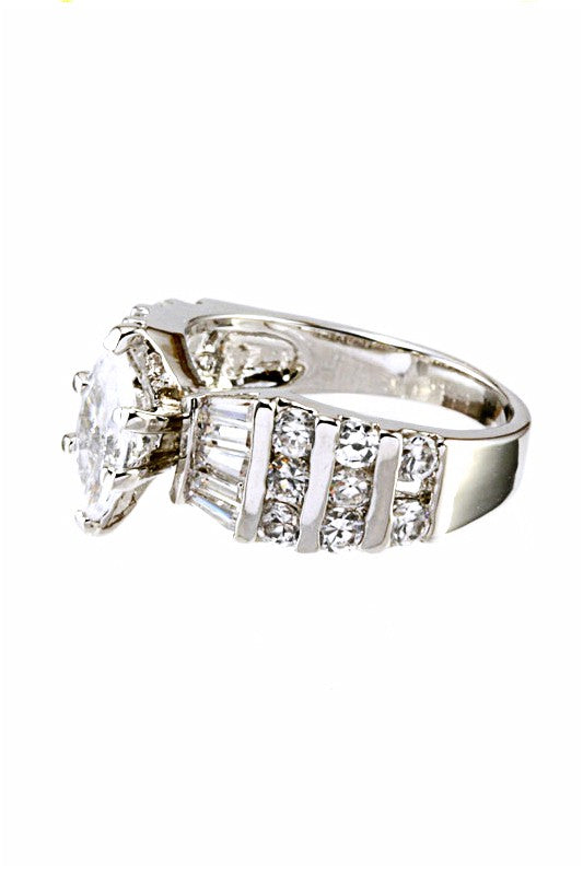 Cubic Zirconia Statement Ring – Stylish Fashion Jewelry Accessory