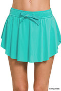 Ruffle Hem Tennis Skirt With Hidden Inner Pockets