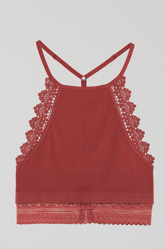 Seamless Crochet Lace & Strappy back Bralette