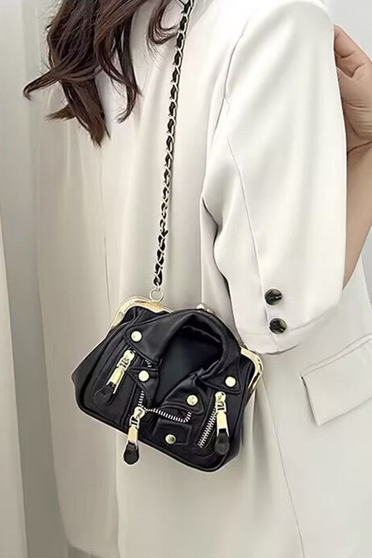Fashion Handbag Leather Jacket Swing Bag Stylish Iconic Design