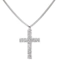 Dazzling Big Cross Rhinestone Necklace Set