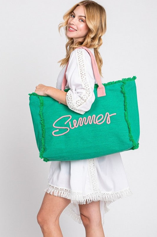 Fashion Tote Oversize Fringe Summer Stylish Casual Bag