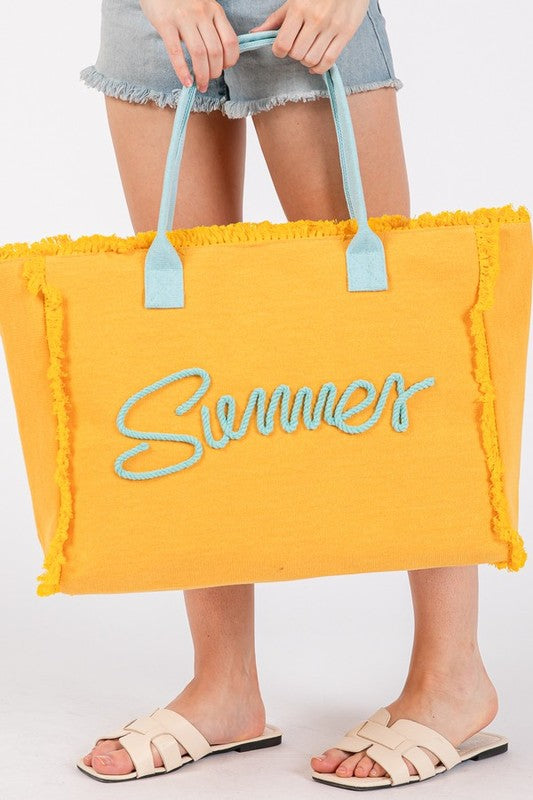 Fashion Tote Oversize Fringe Summer Stylish Casual Bag