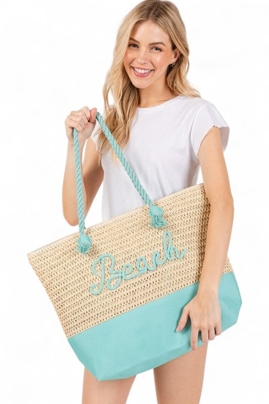 Fashion Handbag Crochet Summer Tote Beach Casual Chic