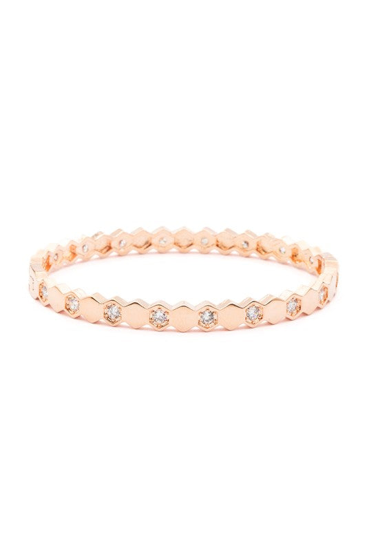 Kid Size Stainless Steel CZ Bangle Stylish Fashion Jewelry Accessory
