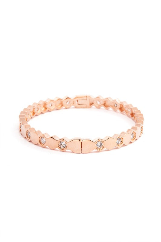 Kid Size Stainless Steel CZ Bangle Stylish Fashion Jewelry Accessory