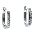 Chic Crystal Side U Shape Mini Hoop Earrings