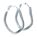 Cubic Zirconia Wave Squiggly Hoop Earrings
