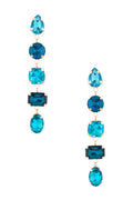 Long Drop Crystal Chandelier Earrings Stylish Statement Jewelry