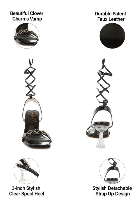 Ebina Charm Detail Spool Heels