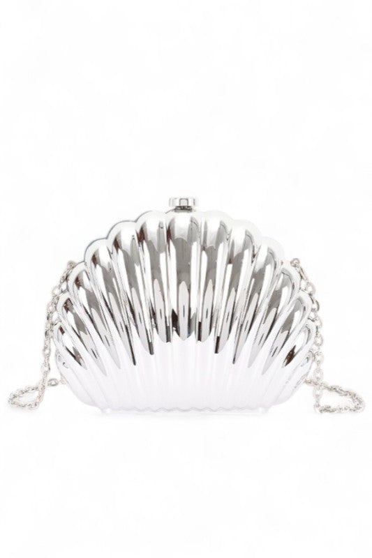 Clutch Bag Acrylic Sea Shell Box Stylish Statement Accessory