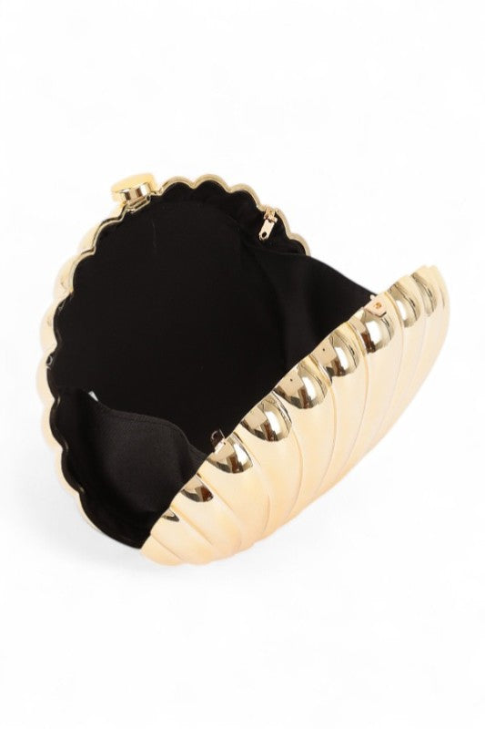 Clutch Bag Acrylic Sea Shell Box Stylish Statement Accessory