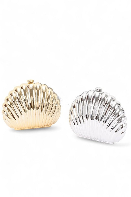 Clutch Bag Acrylic Sea Shell Box Stylish Statement Accessory