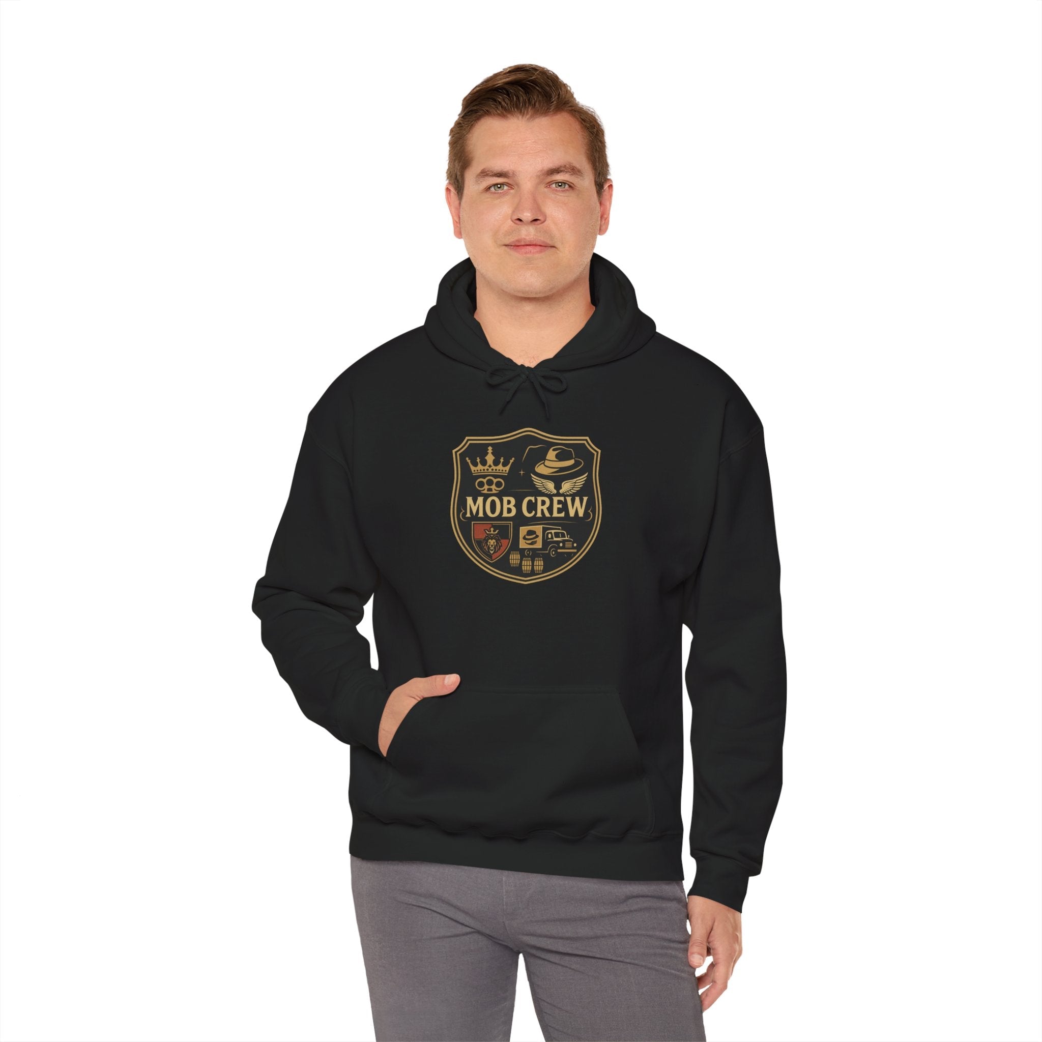 Mob Crew Hoodie – Vintage Pullover for Family Comfort