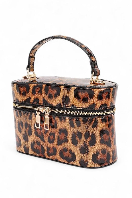 Convertible Top Handle Patent Finish Fashion Handbag Stylish Vanity Bag
