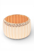 Hinged Bangle Bracelet Textured Stylish Statement Jewelry