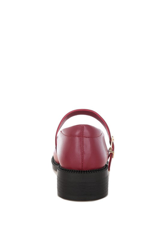 Ejeta  Faux Leather Mary Jane Shoes