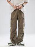 Men's Full Size Relaxed Fit Cargo Pants with Zipper Pockets Plus Size