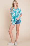 Loose Fit Vintage Floral Tunic Top