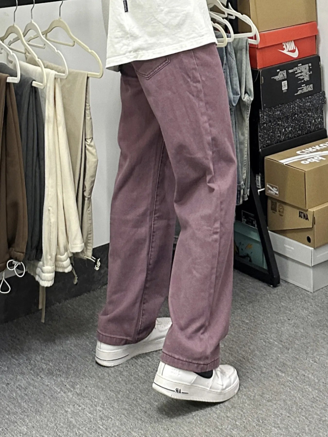 Men's Full Size Wash Loose Fit Jeans Plus Size