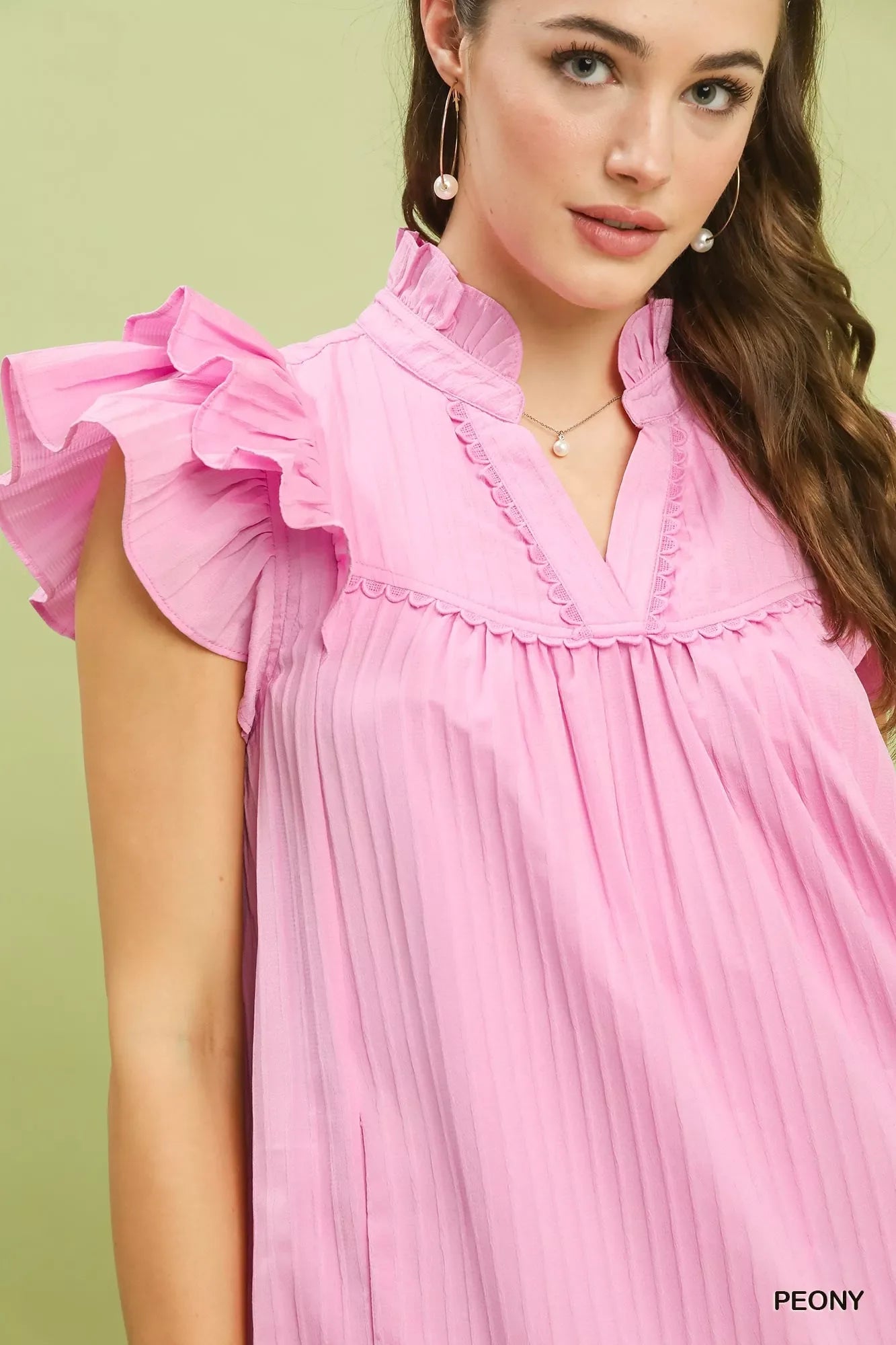 Flutter Sleeve Tiered Dress