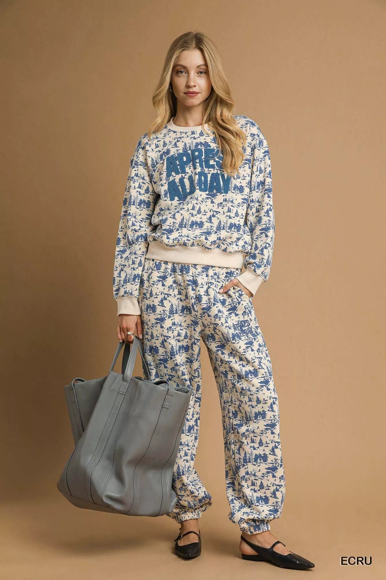 Scenic Print Casual Sweatpants