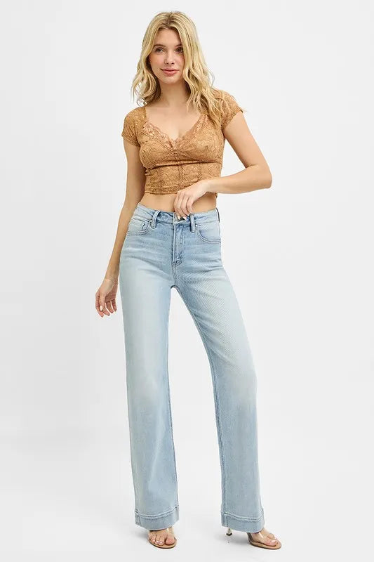 Full Size Run High Rise Straight Jeans
