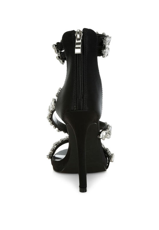 Korna Diamante Embellished Stiletto Heel Sandals