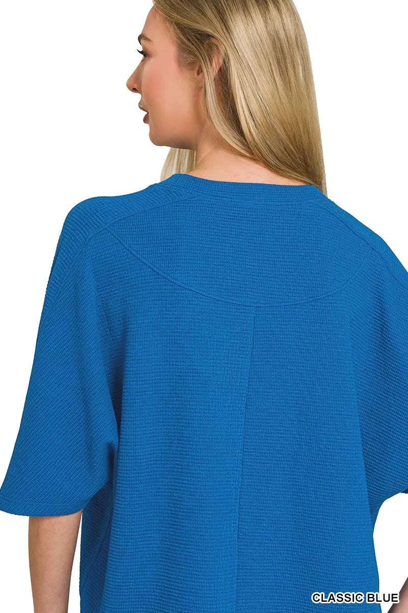 Double Knit Short Sleeve Top