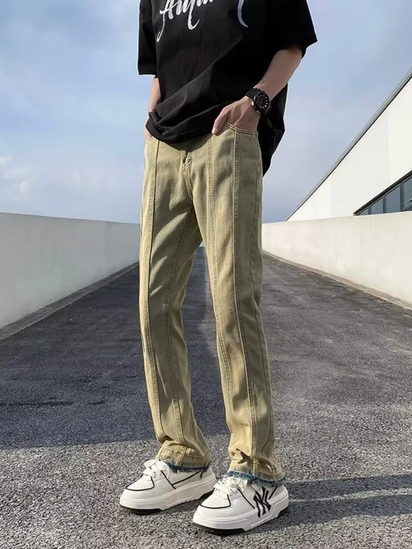 Men's Full Size Straight Leg Jeans Plus Size