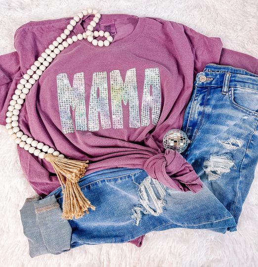 Faux Gem Mama Comfort Colors Graphic Tee