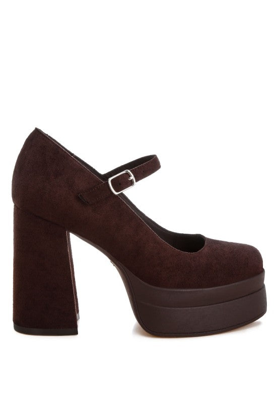 Kenny Chunky Dual Buckle Strap Heels