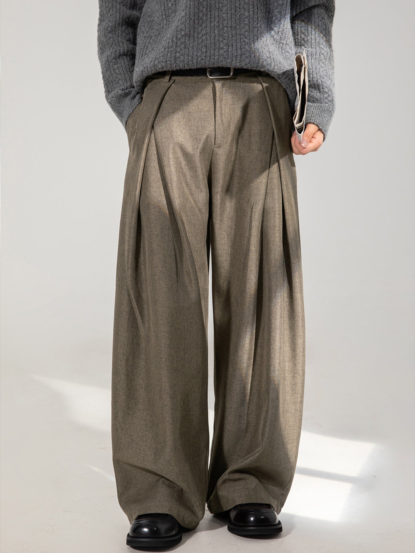 Men's Plus Size Wide Leg Pants