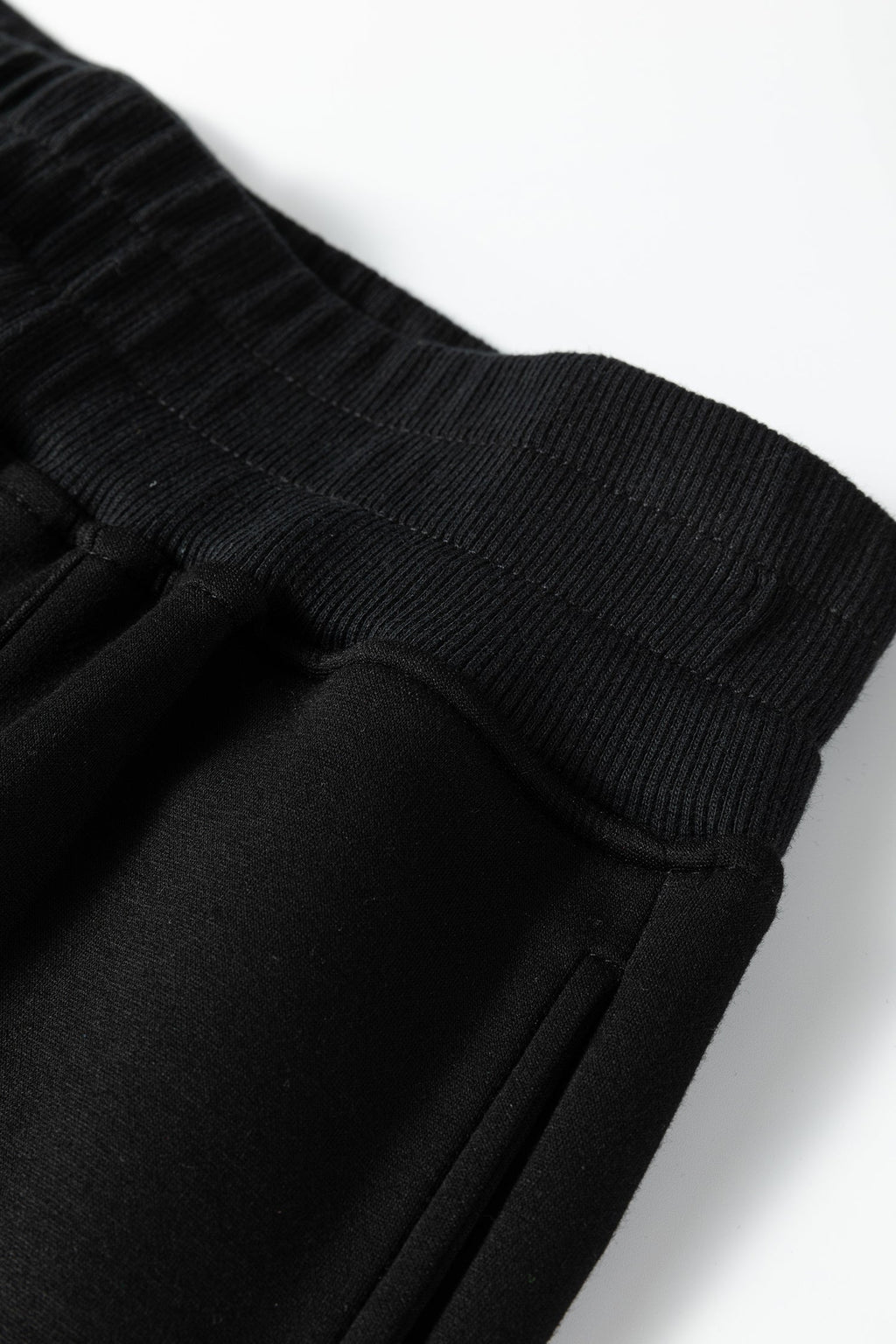 Bristol Black Collared V Neck Pullover Sweatshirt Sweatpants Set