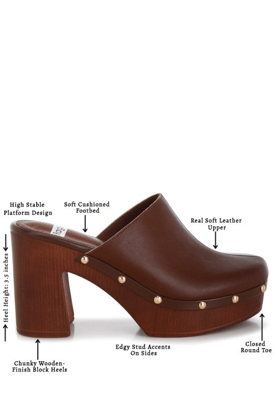 Benji Recycled Leather Clogs