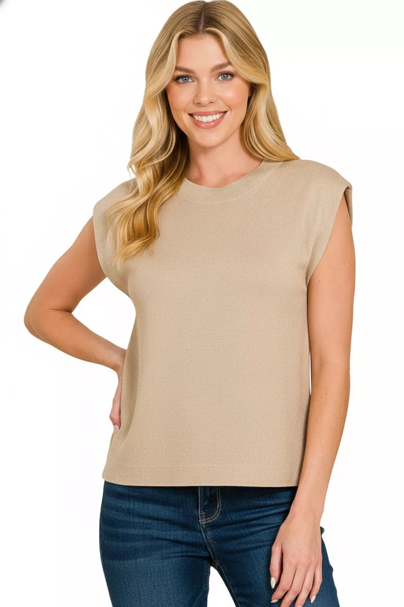 Round Neck Viscose Sweater Vest