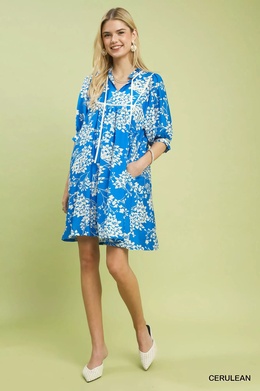 Floral Babydoll Dress with Pockets