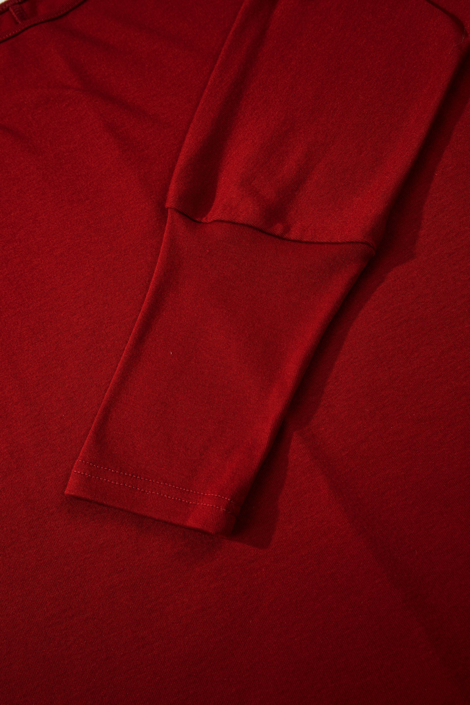 Red Dahlia Solid Color Extended Cuffs Long Sleeve Top