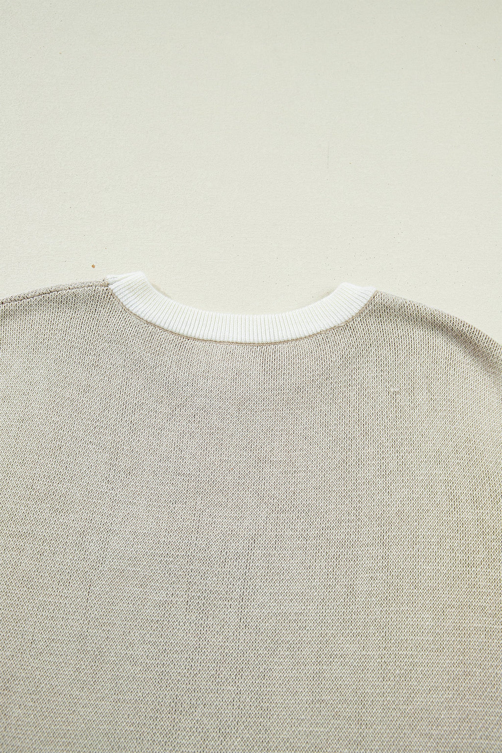 Parchment Horse Shoe Print Color Block Trim Round Neck Sleeveless Sweater