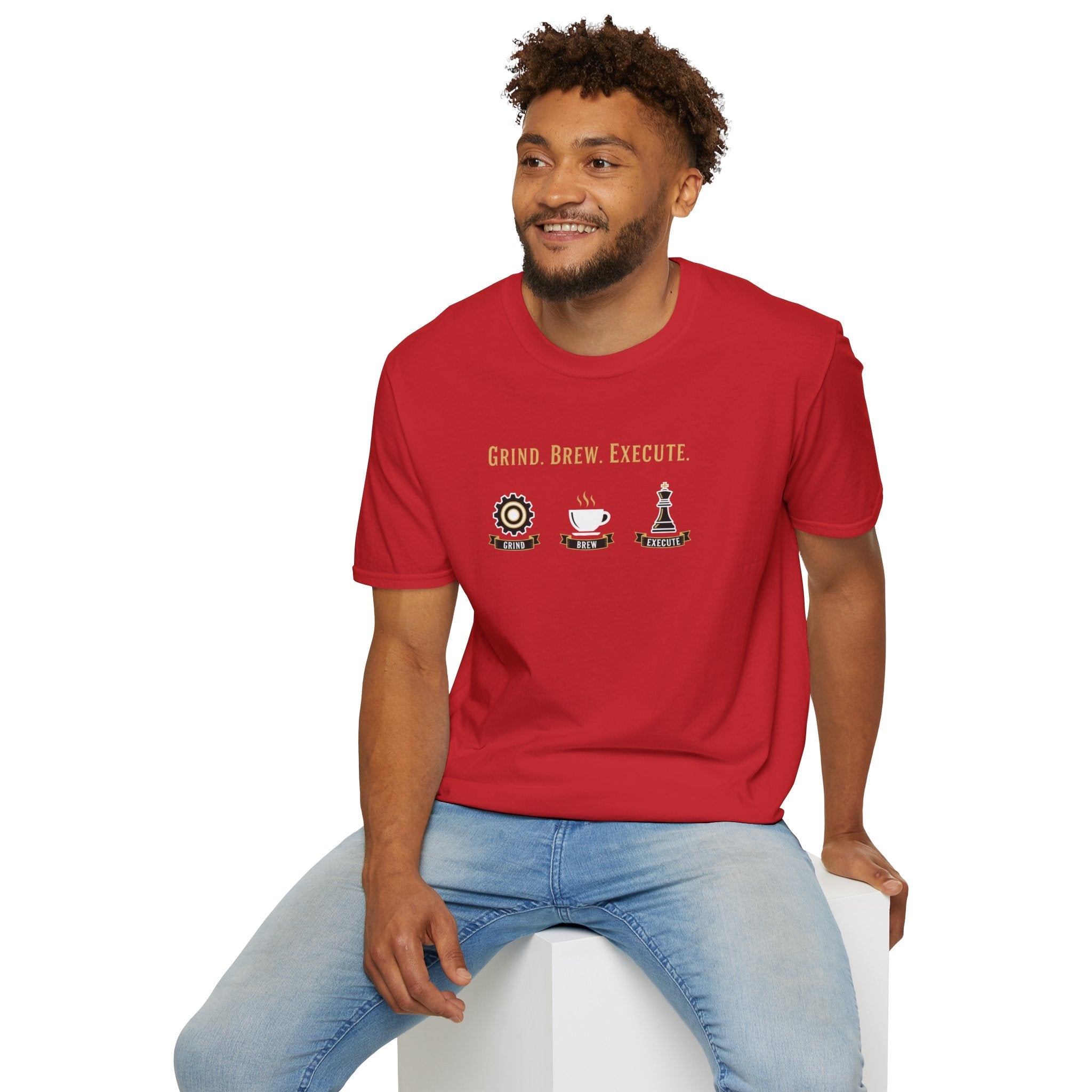 Grind Brew Execute T-Shirt - Mob Crew Passion Fuel for Success