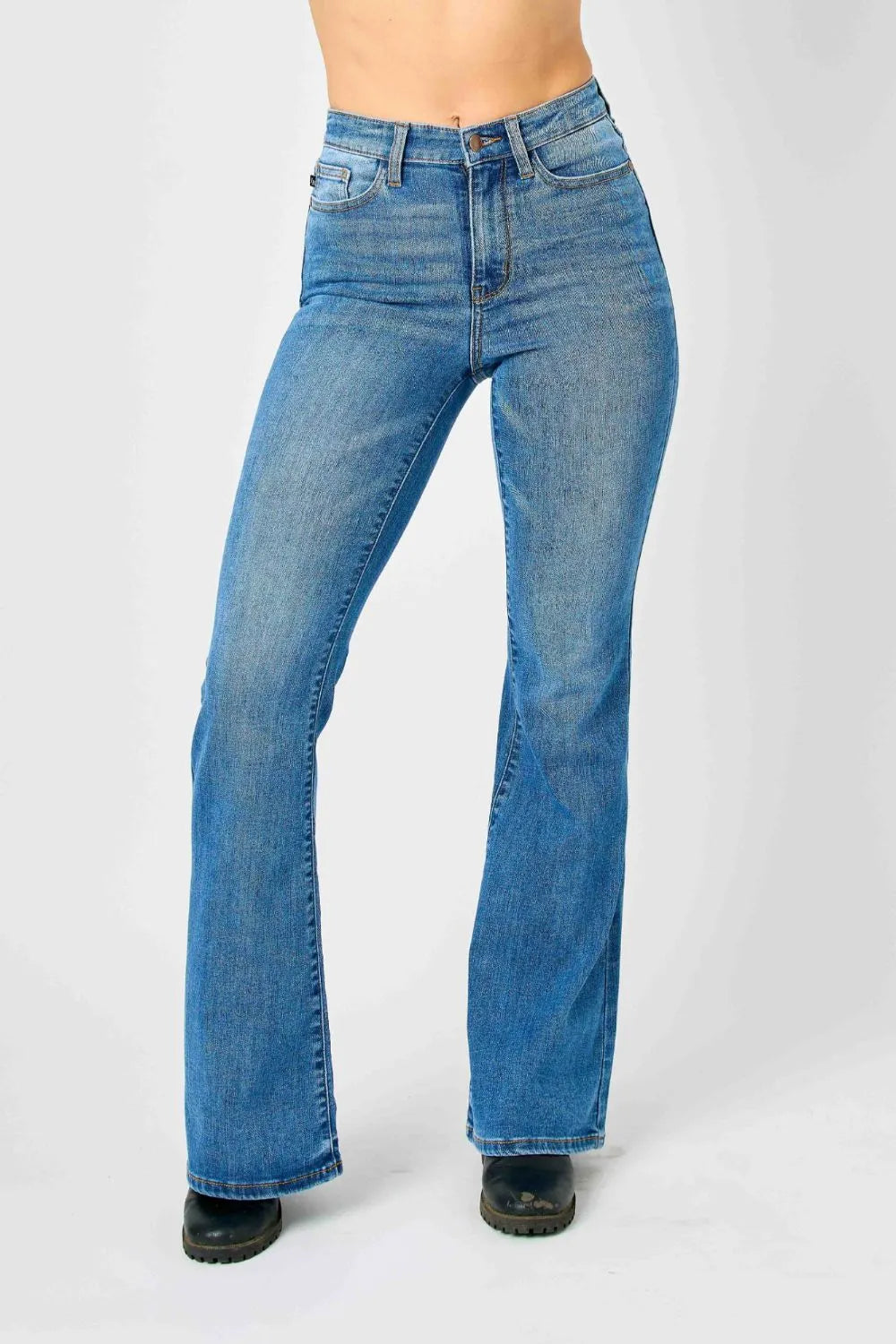 Full Size High-Waisted Classic Flare Jeans Plus Size