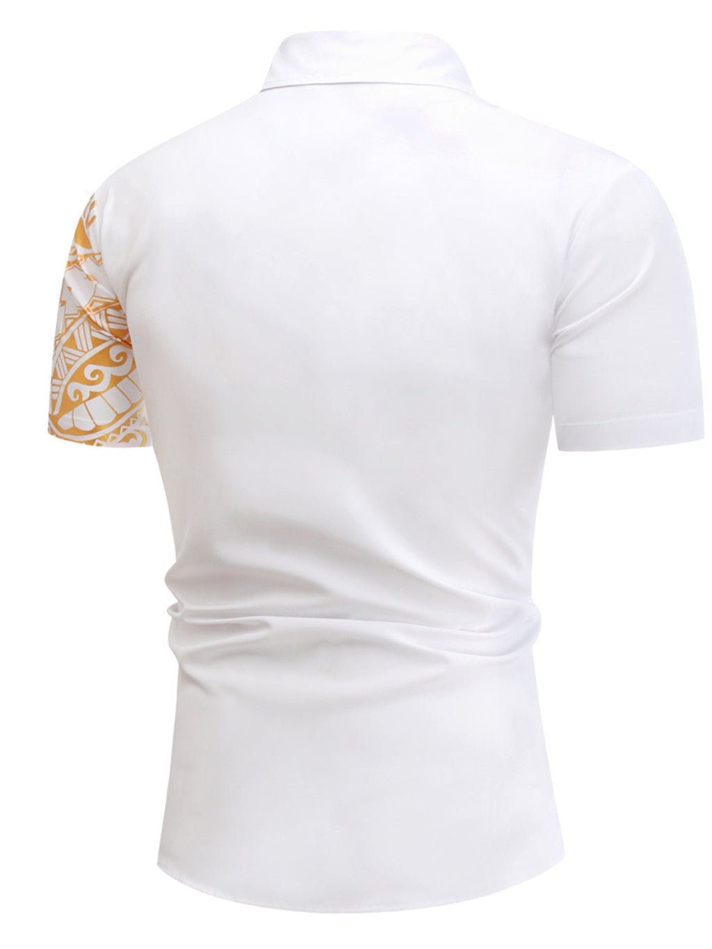 Men's Plus Size Casual Short Sleeve Tribal Print Shirt