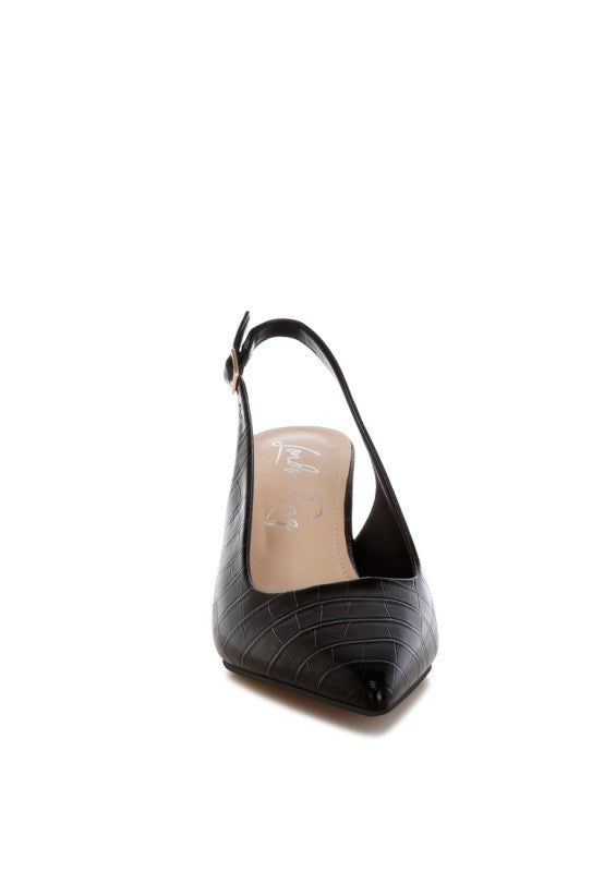 Halins Pointed Toe Slingback Heels