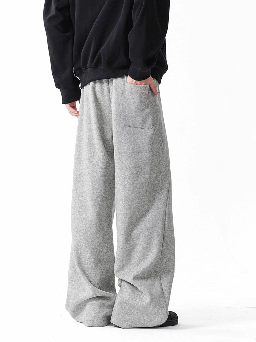 Men's Plus Size Wide Leg Drawstring Casual Pants